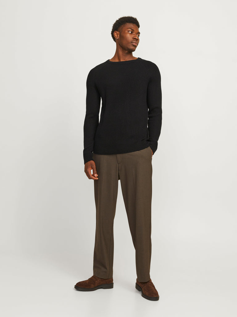 JACK AND JONES JJPANNEL KNIT CREW NECK AW24