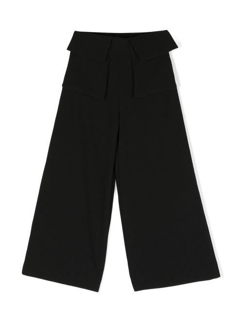 ELISABETTA FRANCHI La Mia Bambina PANTALONE CROPPED CON TASCHE E CHARM GA85 NERO
