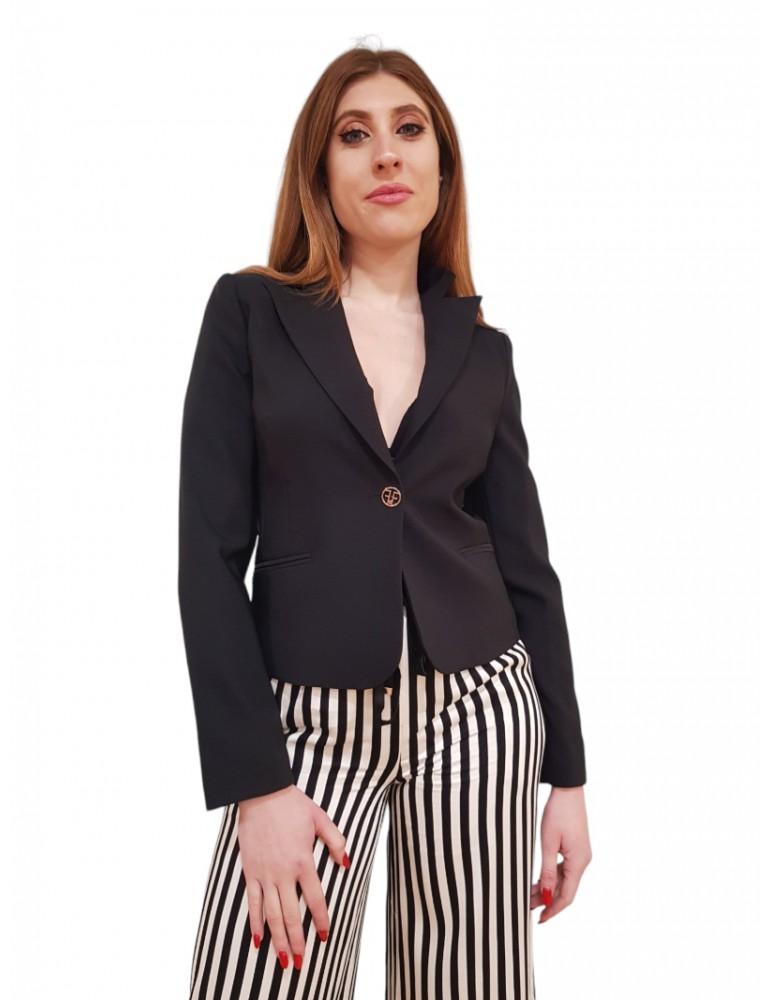 FRACOMINA SHORT TAILOR JACKET BLACK