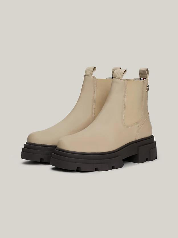 TOMMY HILFIGER COMBAT LEATHER LOW C