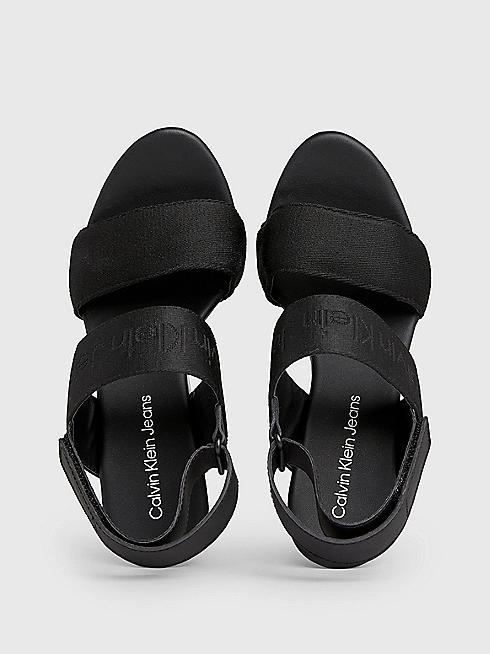 CALVIN KLEIN JEANS WEDGE SANDAL WEBBING