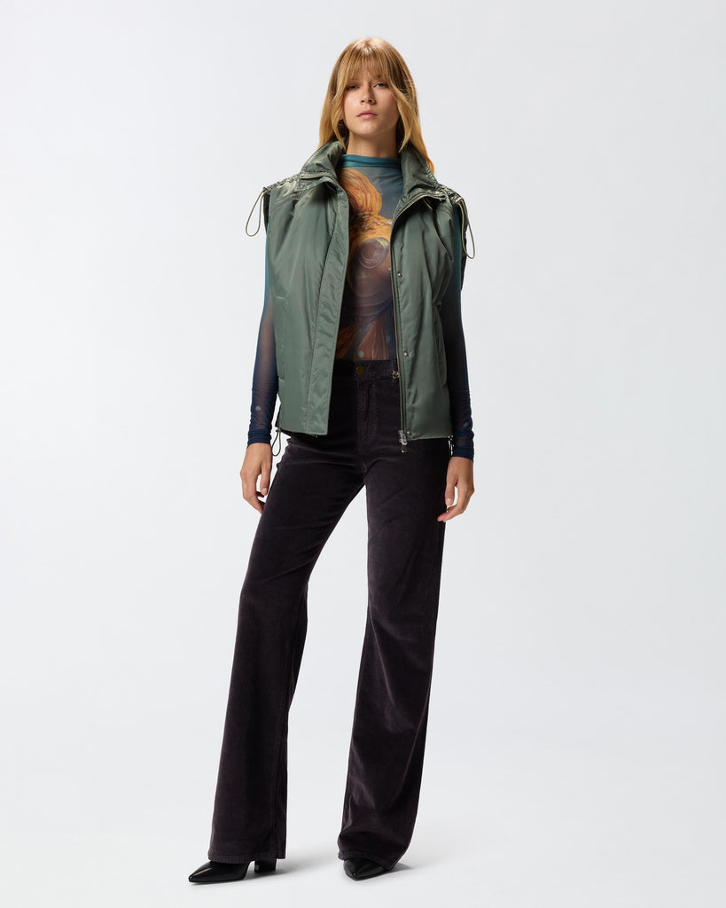 PINKO ANGELES GILET DIAGONALE MAT