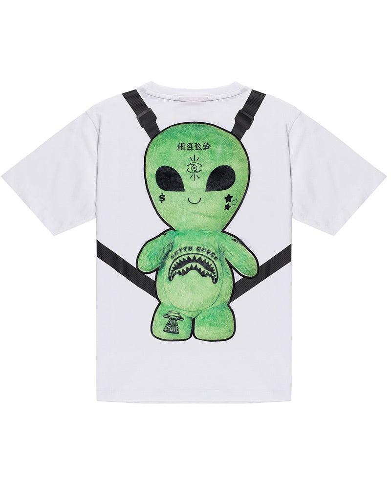 SPRAYGROUND ALIEN PLUSH BACKPACK T-SHIRT