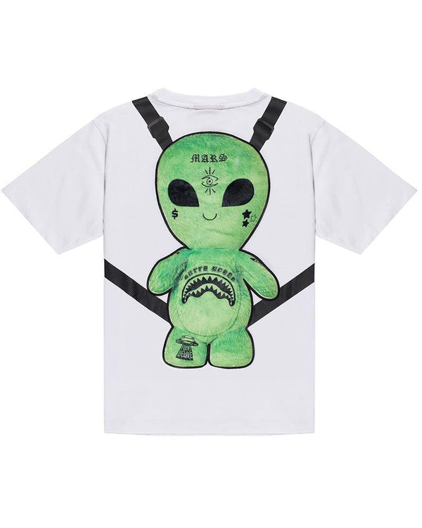 SPRAYGROUND ALIEN PLUSH BACKPACK T-SHIRT