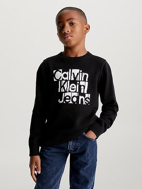 CALVIN KLEIN JEANS INST. GRID GRAPHIC SWEATER