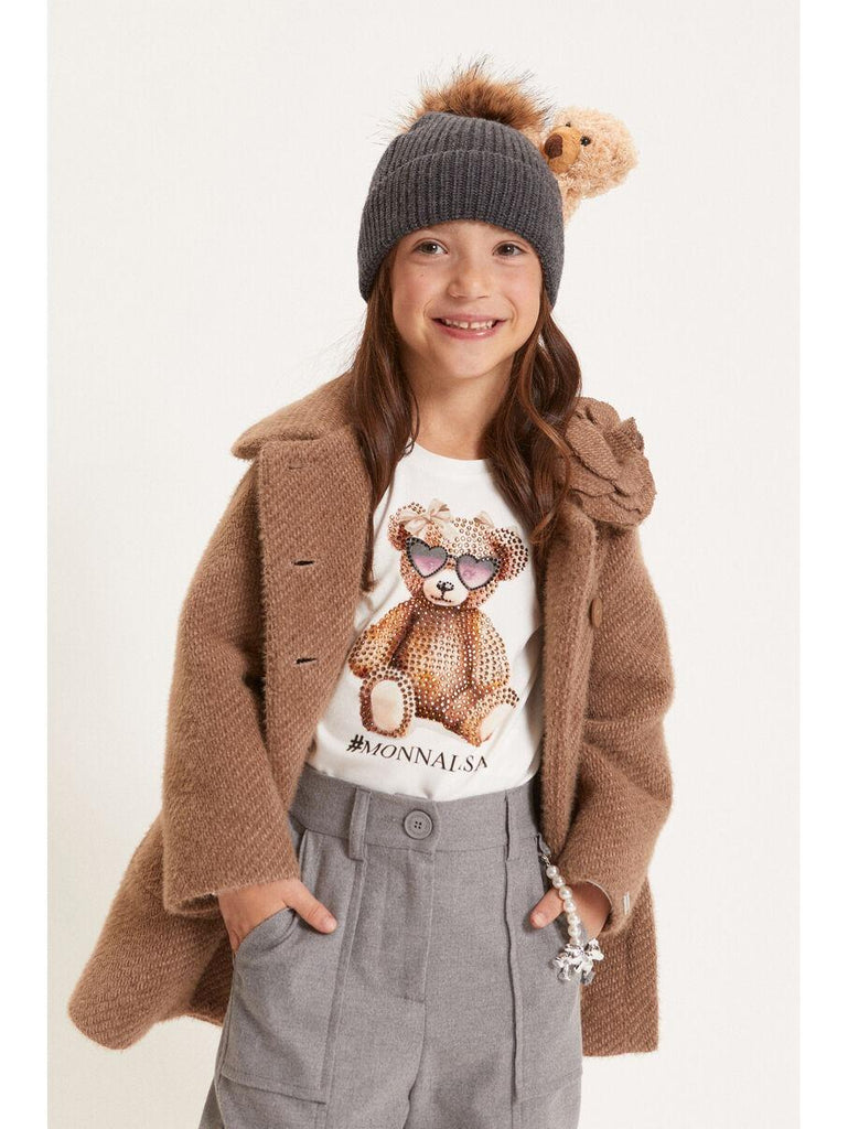 MONNALISA T-SHIRT TEDDY JERSEY  COT
