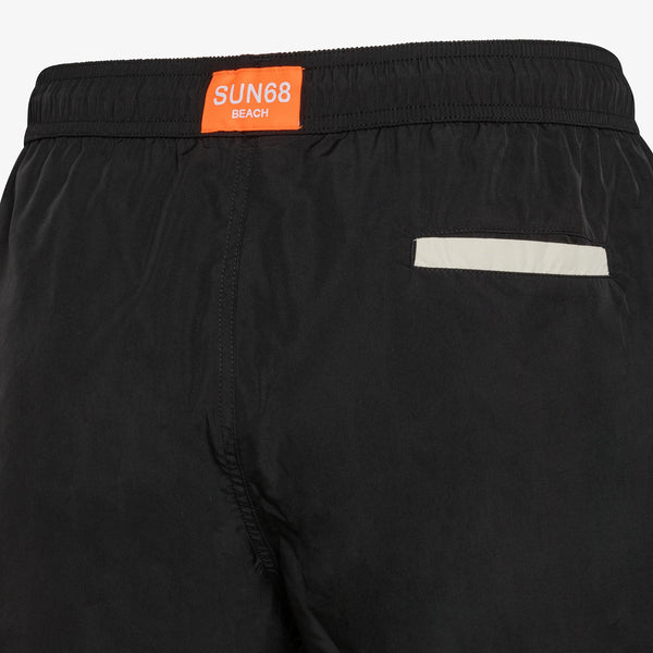SUN68 SWIM PANT SIDE BAND WHITE