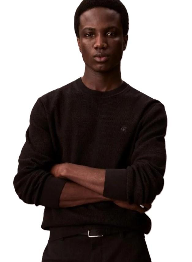 CALVIN KLEIN LS TEXTURE CTTN CREW