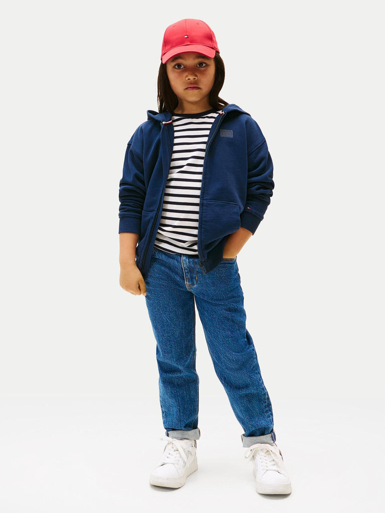 TOMMY HILFIGER TONAL FLAG EMB  ZIP HOODIE