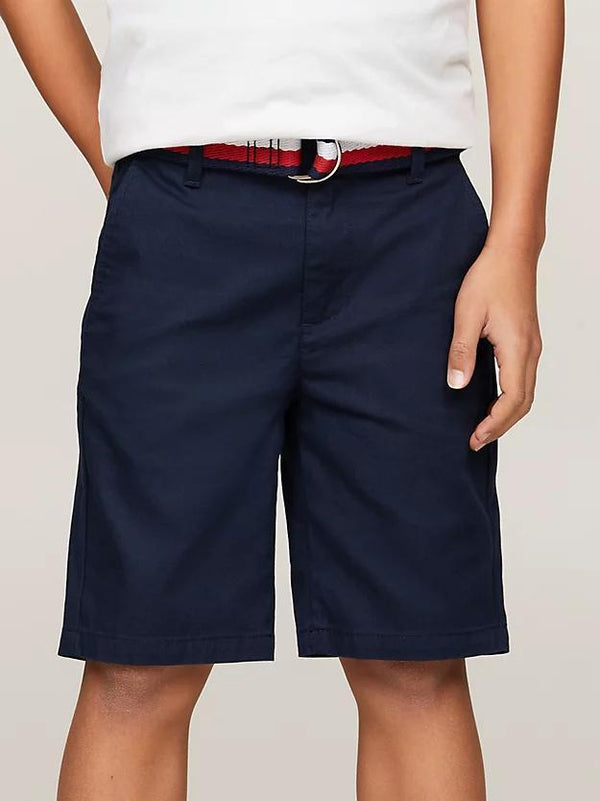 TOMMY HILFIGER WOVEN BELTED SHORTS