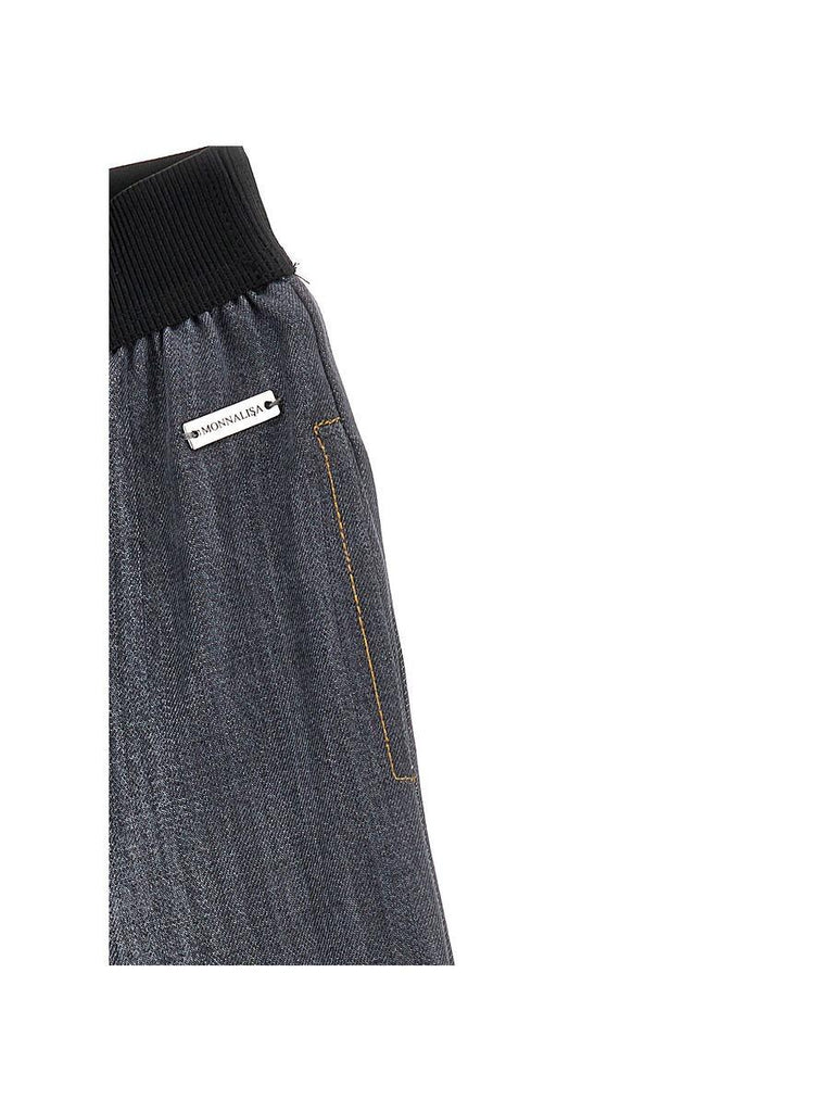 MONNALISA PANTA FLUIDO DENIM TENCEL