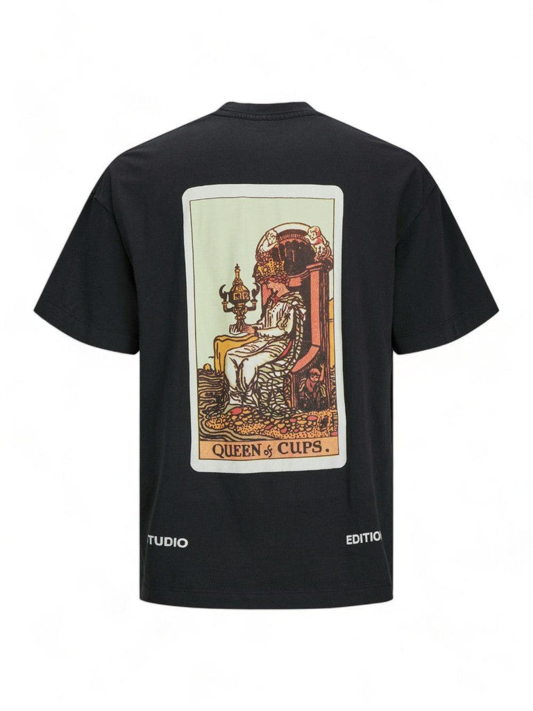JACK AND JONES JORGRAND PHOTO TEE SS CREW NECK BLK