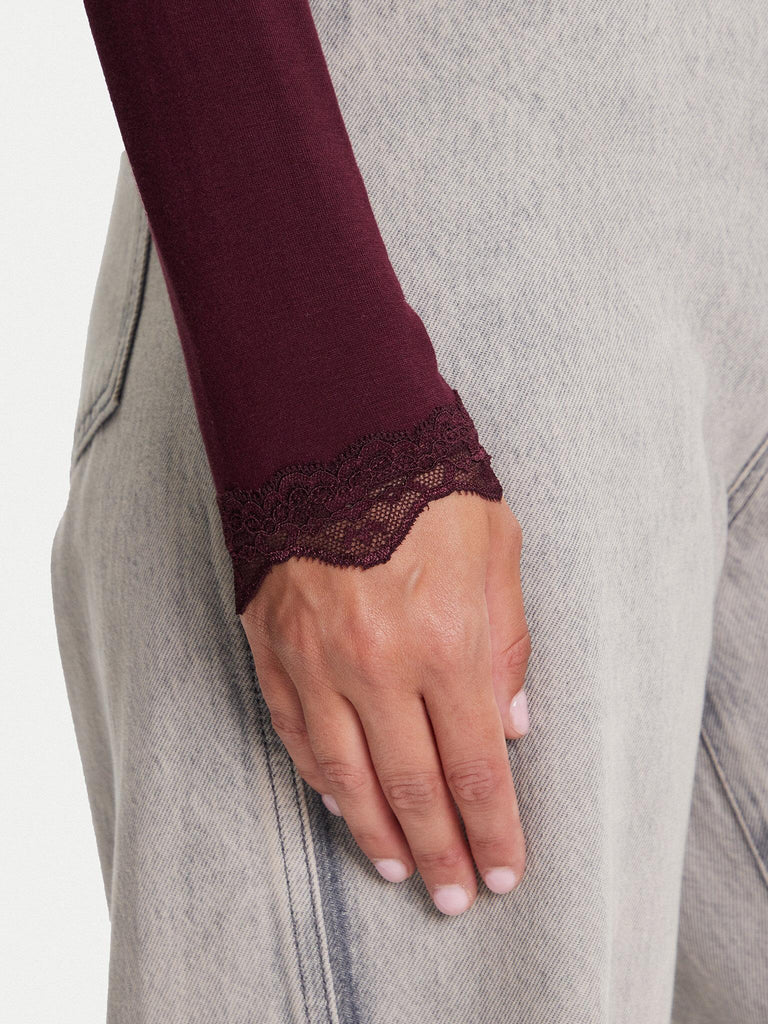 VERO MODA VMROSA LS HIGHNECK TOP GA JRS NOOS