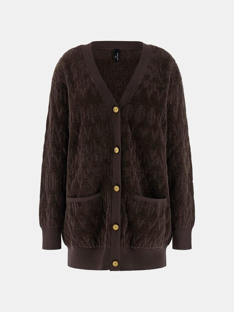 GUESS MARCIANO ADELE LOGO CHENILLE CARDI SWTR
