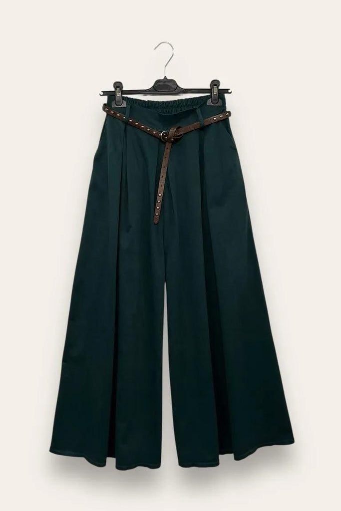 LOVEme Pantalone a pieghe, elastico retro vita