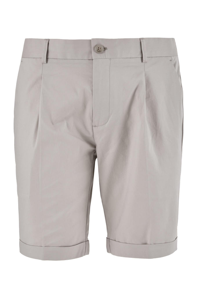 YES ZEE BERMUDA UOMO CHINOS CON PINCES E RISVOLTO