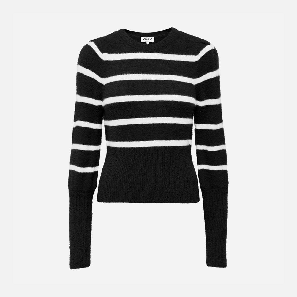 ONLY ONLPIUMO LS PUFF STRIPE O-NECK CC KNT