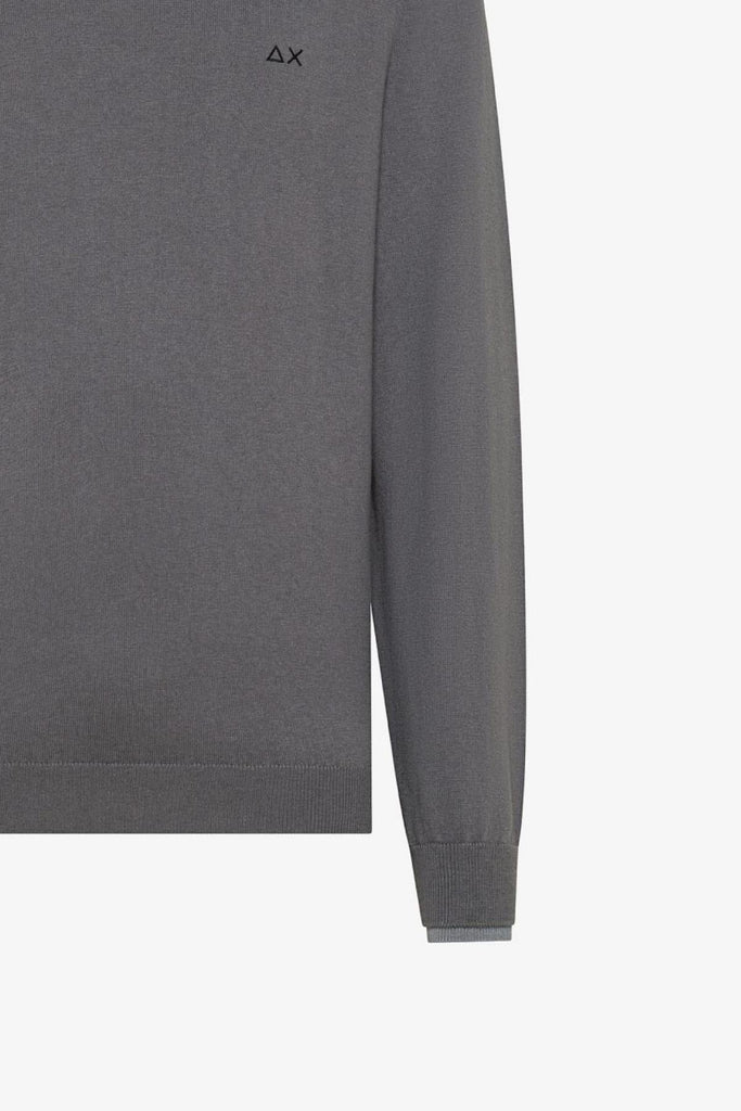 SUN68 ROUND SWEATER DOUBLE RIB L/S