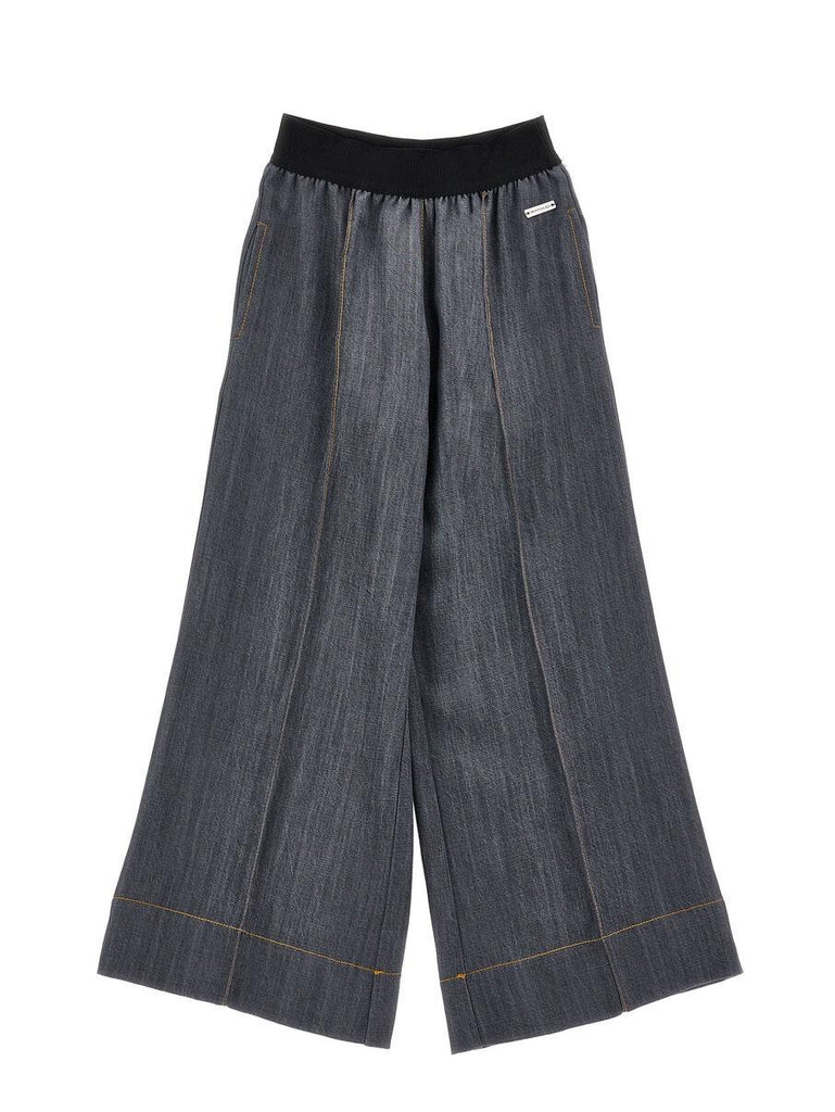 MONNALISA PANTA FLUIDO DENIM TENCEL