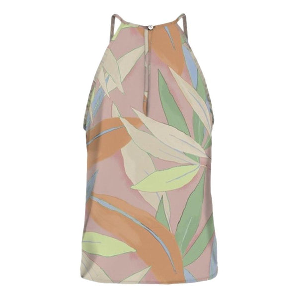 ONLY ONLALMA LIFE POLY S/L KEYHOLE TOP  AOP