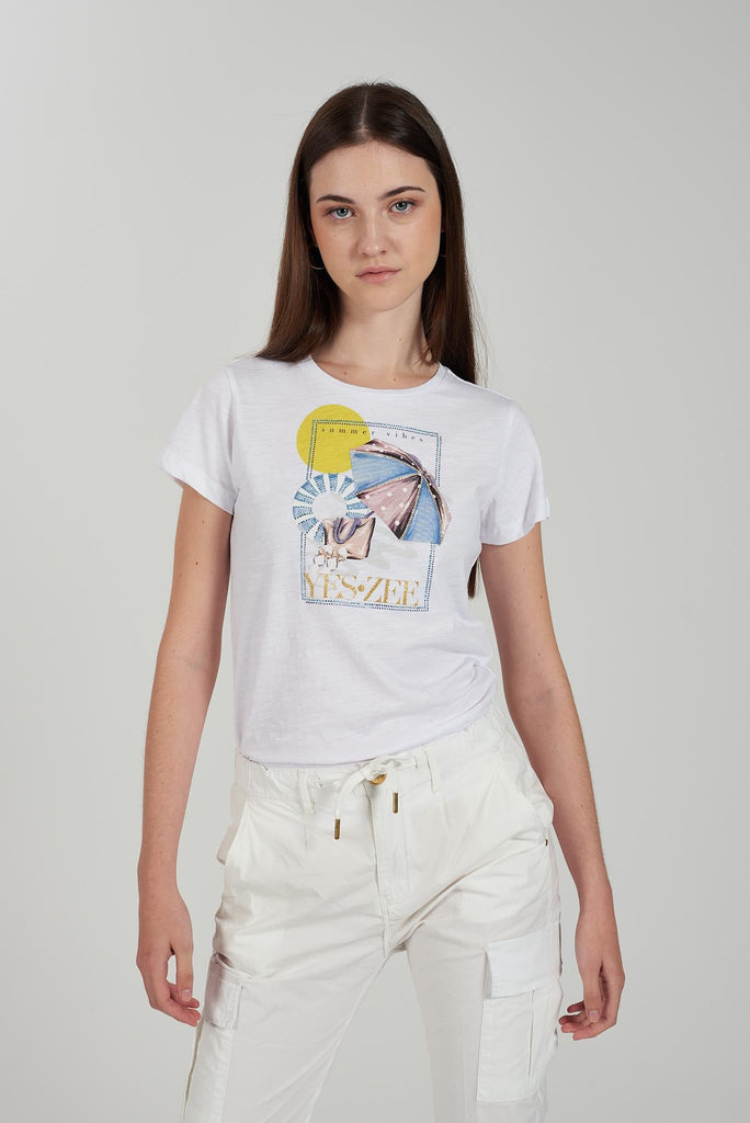 YES ZEE T-SHIRT DONNA GIROCOLLO, M/C