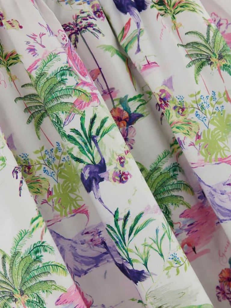 GUESS MIXED FABRIC SL DRESS