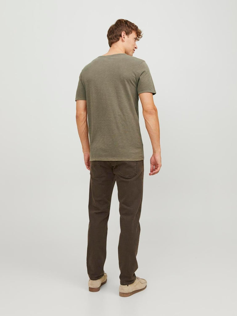 JACK AND JONES JJESPLIT NECK TEE SS NOOS