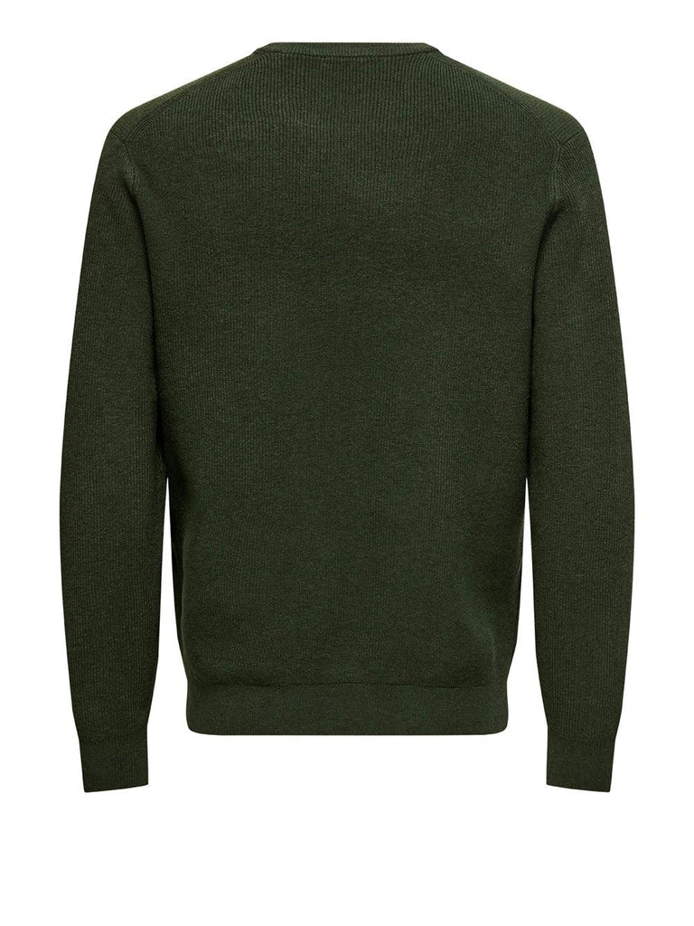 ONLY&SONS ONSALFI REG LS CREW KNIT CAMP