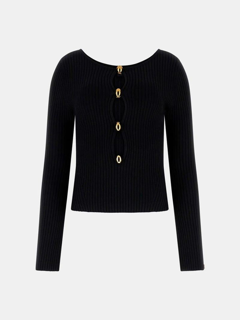 GUESS MARCIANO AGATHE RIBBED LS SWTR
