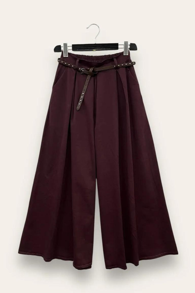 LOVEme Pantalone a pieghe, elastico retro vita