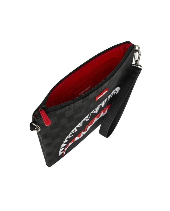SPRAYGROUND SCRIBBLE SHARK CROSSOVER CLUTCH