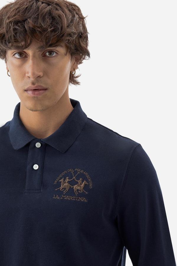 LA MARTINA MAN L/S POLO PIQUET STRETCH