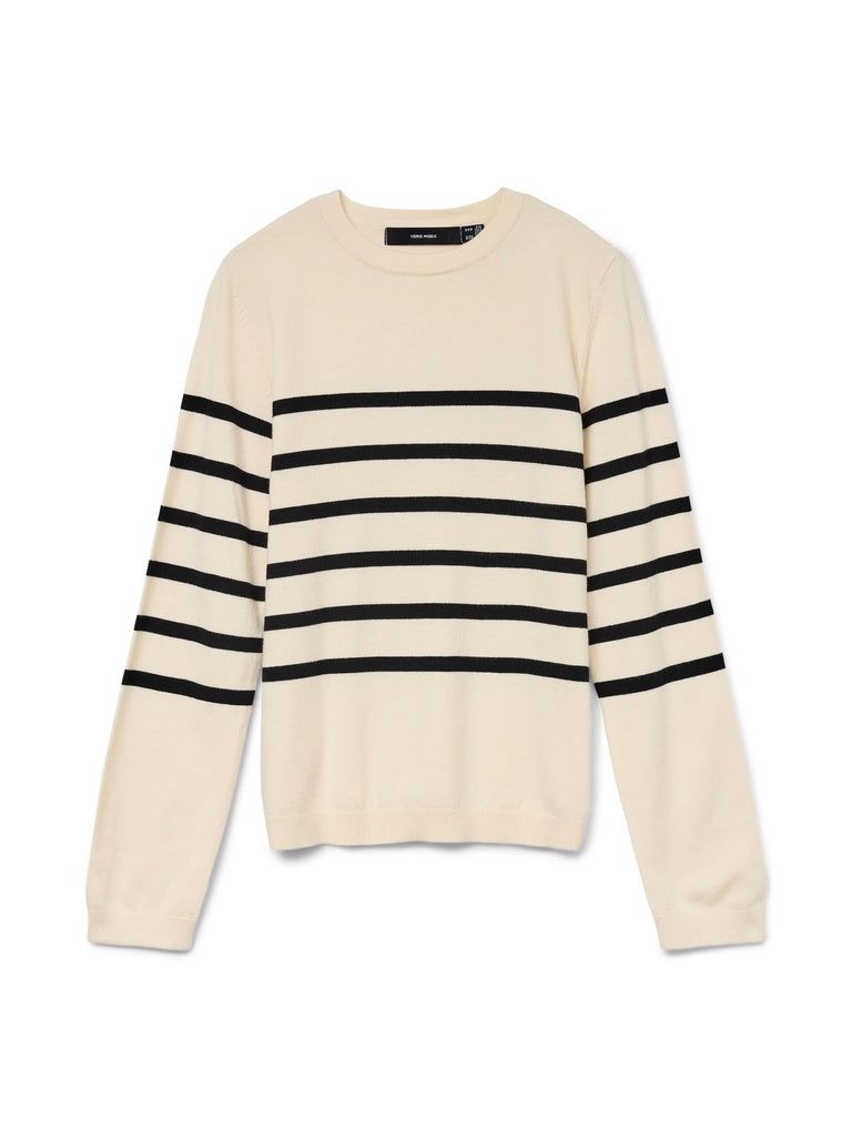 VERO MODA VMSABA PLAIN LS O-NECK PULLOVER GA NOOS