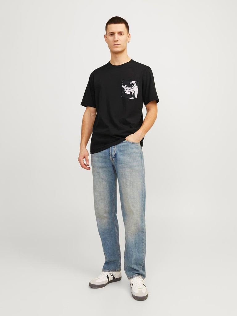 JACK AND JONES JORARUBA CONVO POCKET TEE SS CREW NEC LN