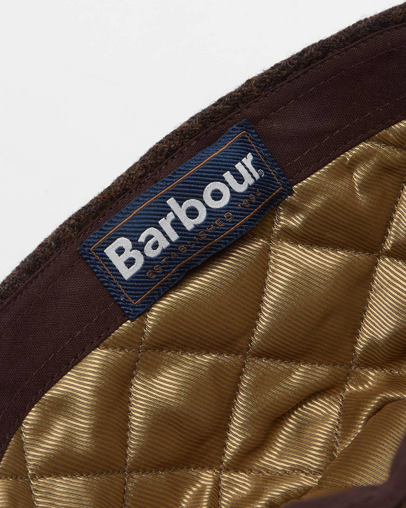 BARBOUR DEVERON TWEED FLAT CAP