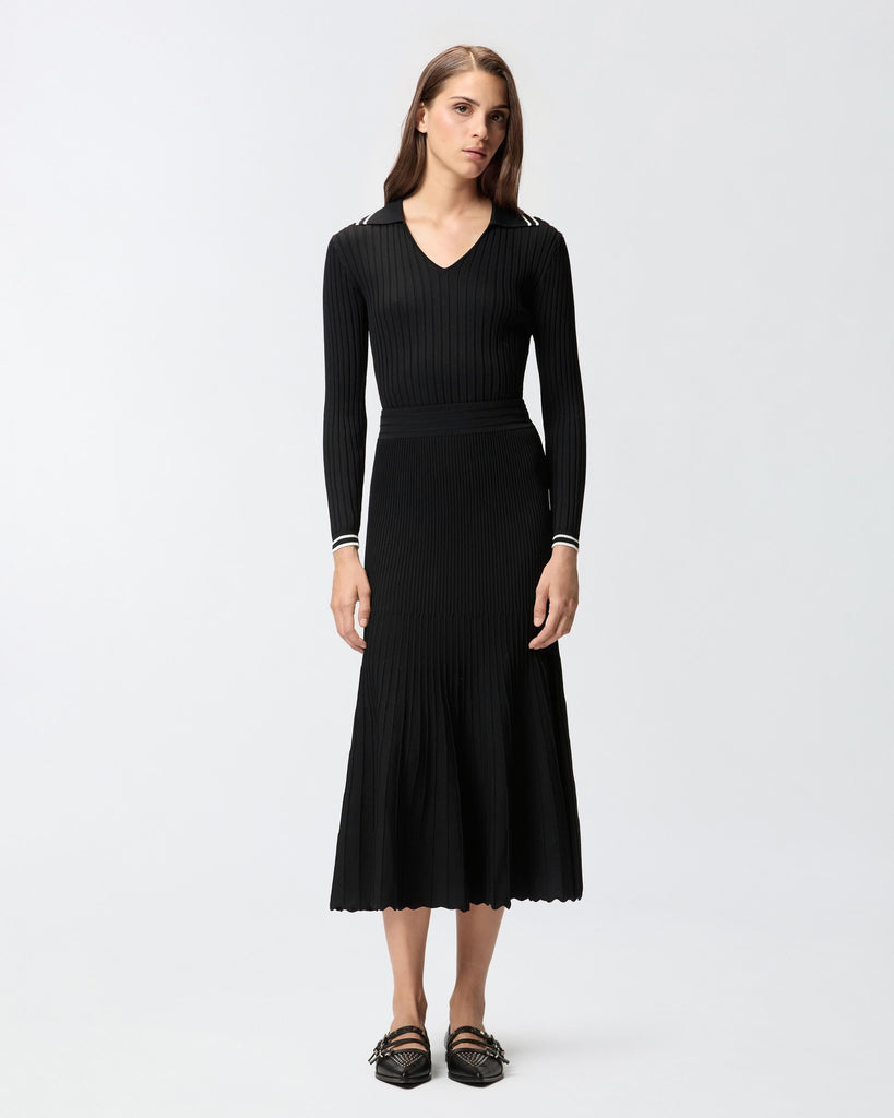 PINKO LINOSA POLO RIBBED VISCOSA STR