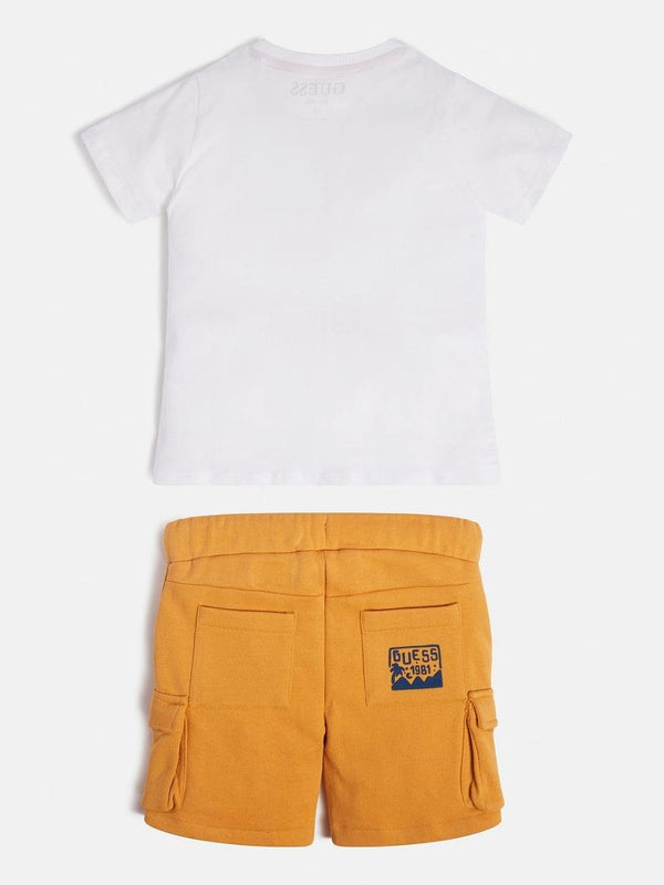 GUESS SET SS T-SHIRT + ACTIVE SHORTS