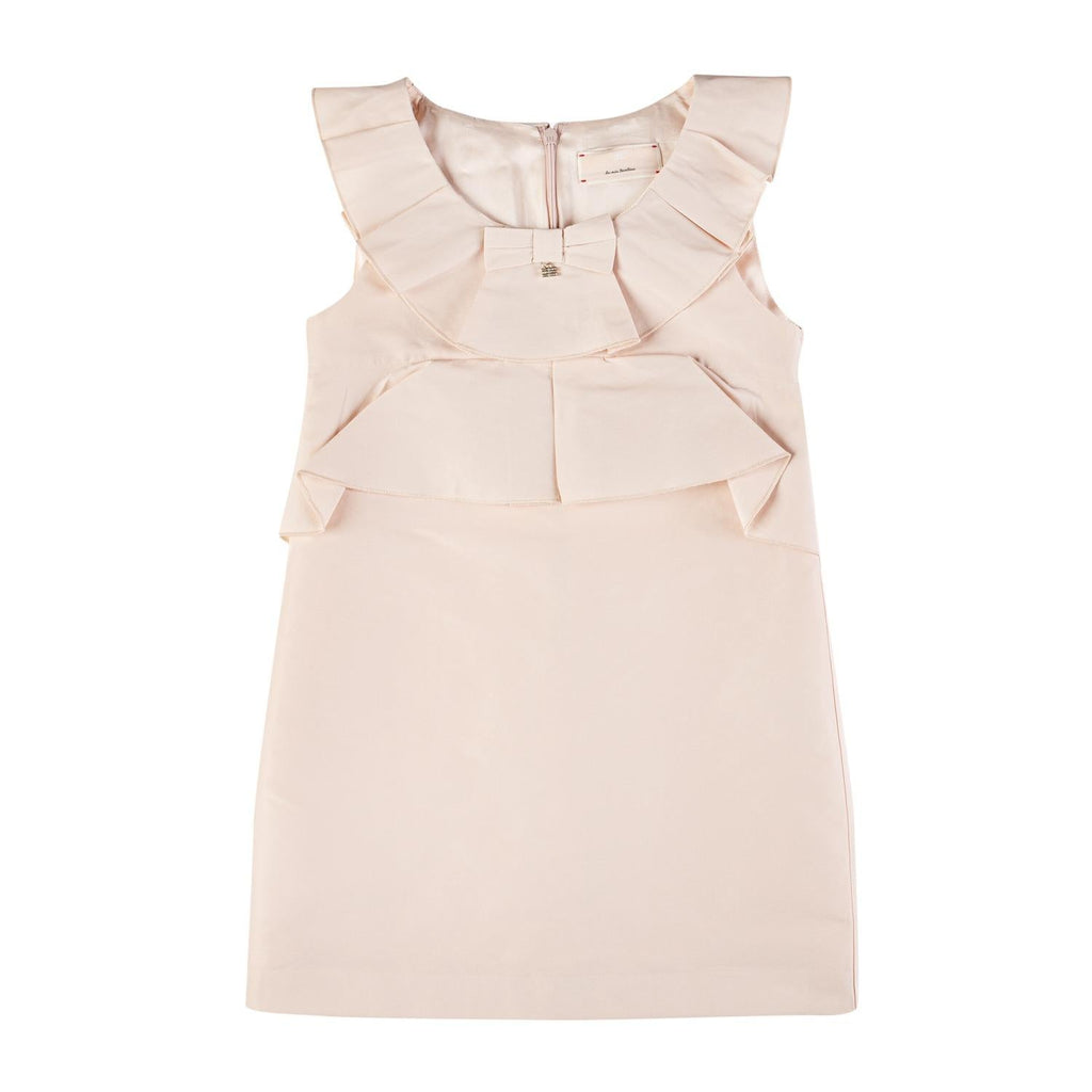 ELISABETTA FRANCHI La Mia Bambina ABITO IN OTTOMAN CON ROUCHES E FIOCCO