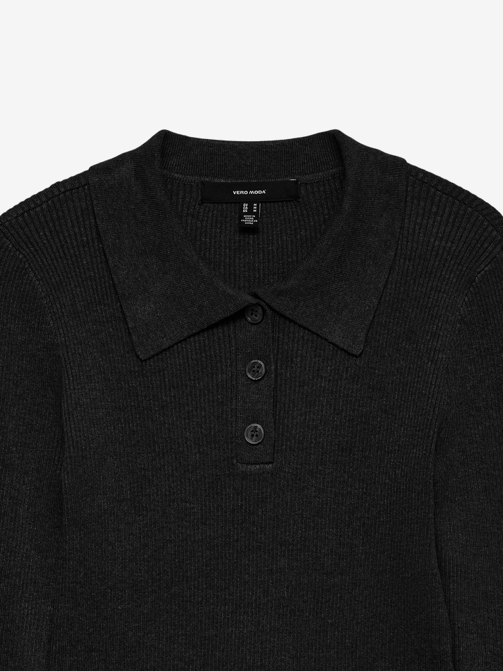 VERO MODA VMSILJERIB LS POLONECK PULLOVER NOOS