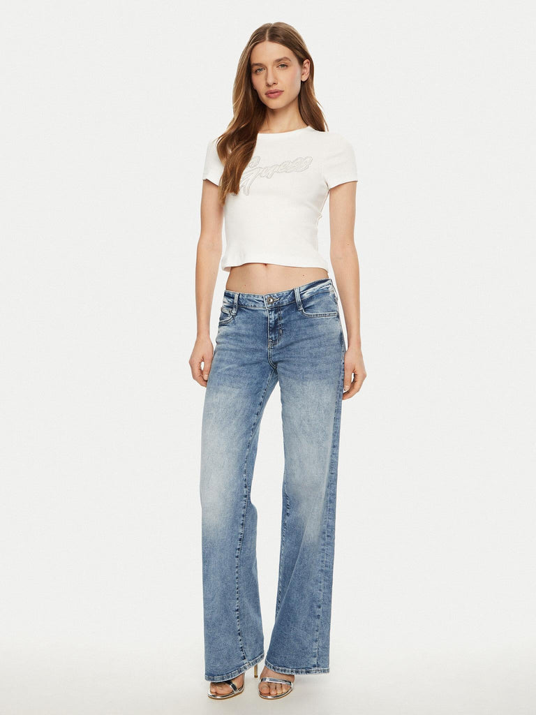 GUESS SS CN RIB LOGO TEE