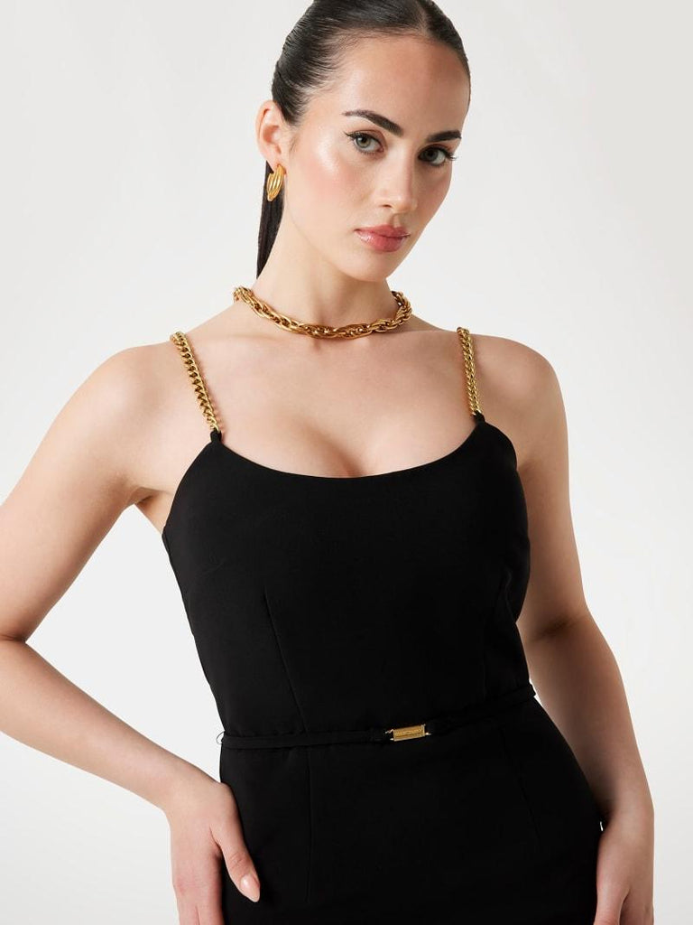 GUESS MARCIANO ELLA SHOULDER STRAP DRESS