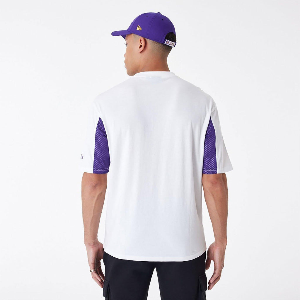 NEW ERA NBA MESH PANEL OS TEE LOSLAK  WHITRP