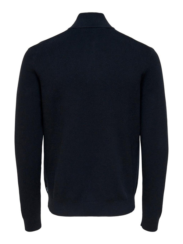 ONLY&SONS ONSPHIL REG 12 STRUC HALF ZIP KNIT NOOS