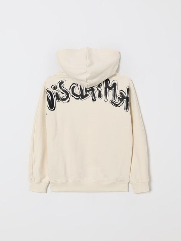 DISCLAIMER MAGLIA BIMBO IN FELPA CON CAPPUCCIO