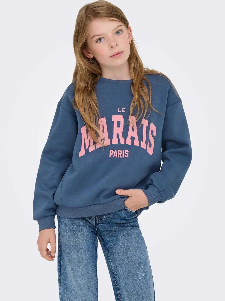ONLY KIDS KOGMARISA L/S O-NECK LOOSE PRINTED SWT