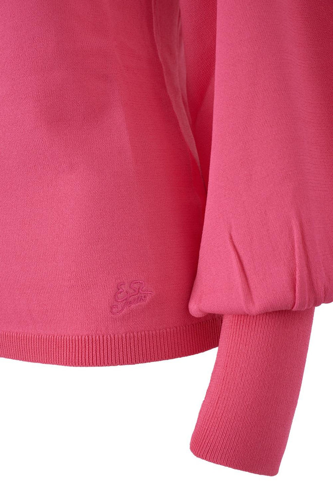 YES ZEE MAGLIA DONNA GIROCOLLO,MANICHE CON POLSO SBUFFO