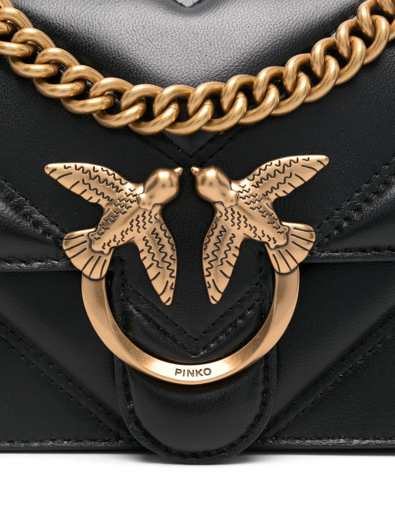 PINKO LOVE ONE MINI LIGHT DC INTARSIO NAPPA + SUEDE + SETA