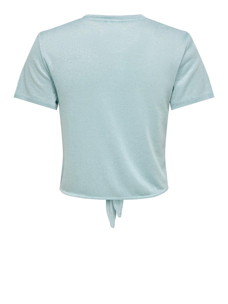 ONLY ONLAMBER LIFE S/S GLITTER KNOT TOP JRS
