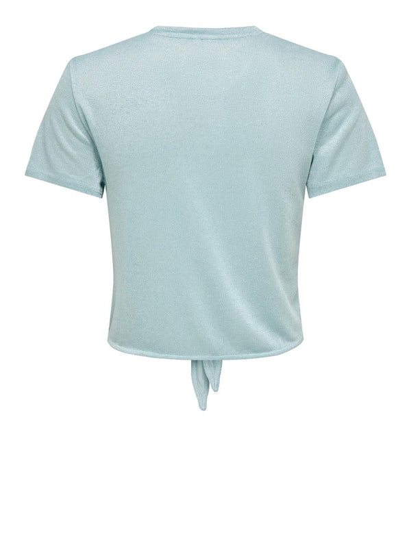 ONLY ONLAMBER LIFE S/S GLITTER KNOT TOP JRS
