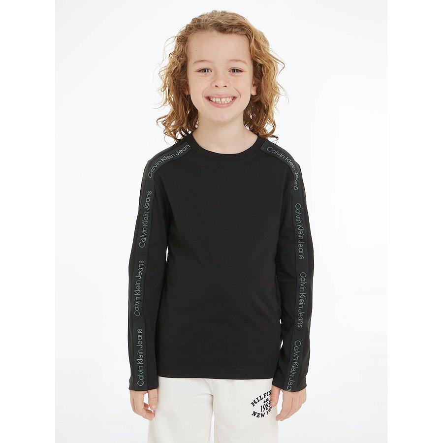 CALVIN KLEIN JEANS SLEEVE TAPE LS JERSEY T-SHIRT